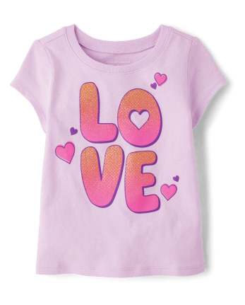 Baby And Toddler Girls LOVE Graphic Tee