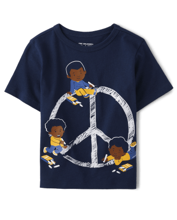 Baby And Toddler Boys Peace Sign Graphic Tee