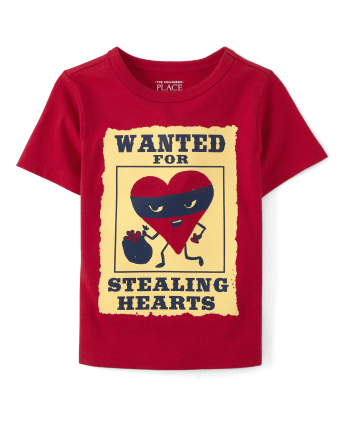 Baby And Toddler Boys Valentine's Day Wanted Poster Graphic Tee