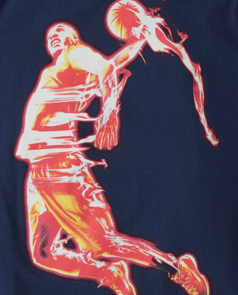 Boys Short Sleeve Basketball Graphic Tee  The Children's Place - JAMAICAN  SUNRISE