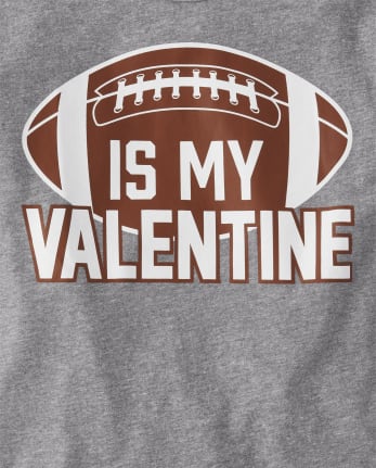 Camiseta con gráfico de San Valentín de fútbol para niños