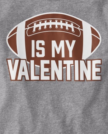 Boys Football Valentine Graphic Tee