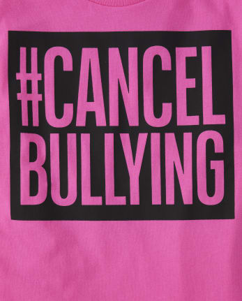 Tee-shirt graphique unisexe pour enfants Annuler l’intimidation