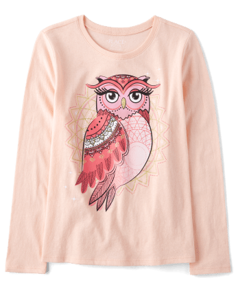 Girls Owl Graphic Tee