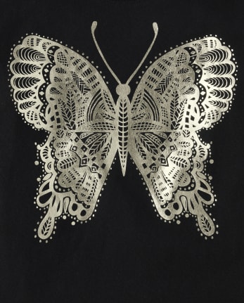 Camiseta con estampado de mariposas para niñas