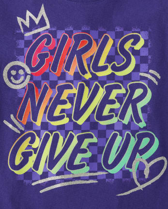 Girls Never Give Up Graphic Tee