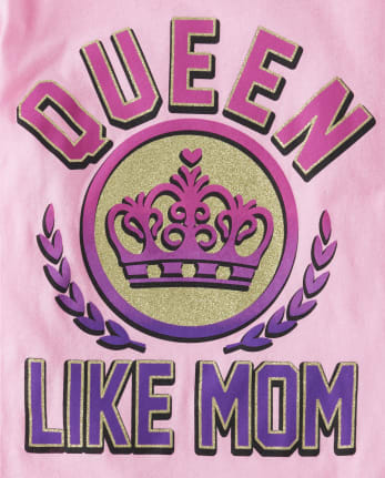 T-shirt graphique Queen Like Mom pour filles