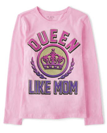 T-shirt graphique Queen Like Mom pour filles
