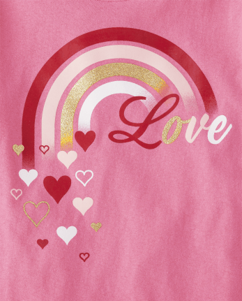 Camiseta con estampado de arco iris de Girls Love