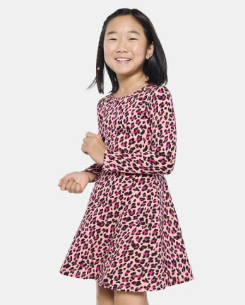 Girls Leopard Everyday Dress