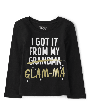 Camiseta con gráfico Glamma para bebés y niñas pequeñas