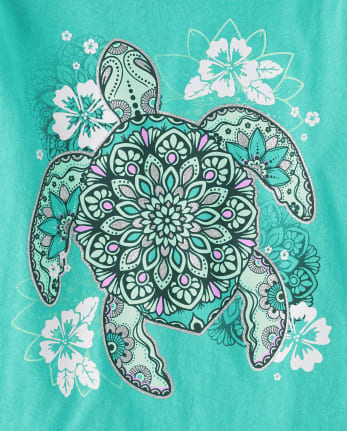 Girls Turtle Graphic Tee