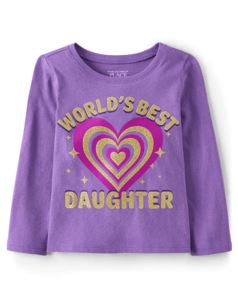Baby And Toddler Girls Best Daughter Graphic Tee