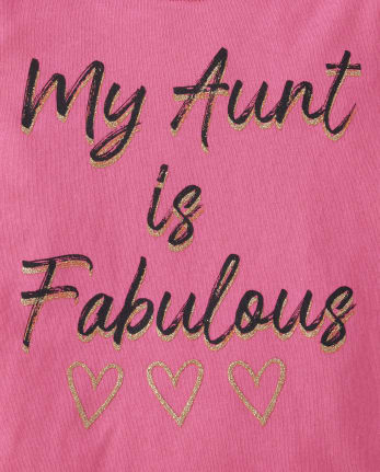 Baby And Toddler Girls Aunt Graphic Tee