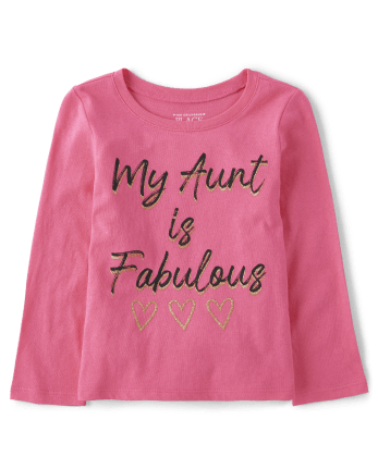 Baby And Toddler Girls Aunt Graphic Tee