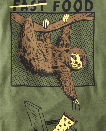 Camiseta con estampado de perezoso para niños