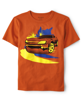 Boys Short Sleeve Race Car Graphic Tee | The Children's Place - SUNSTONE