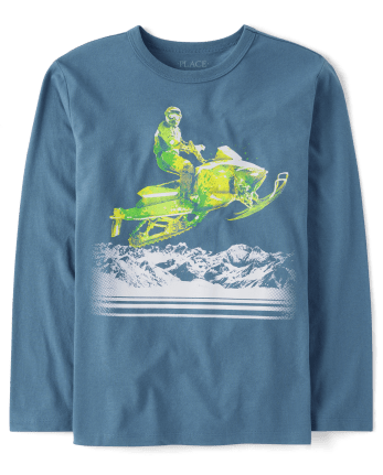 Boys Snowmobile Graphic Tee