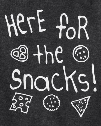 Baby And Toddler Boys Here For Snacks Graphic Tee