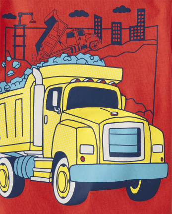 Baby And Toddler Boys Construction Truck Graphic Tee