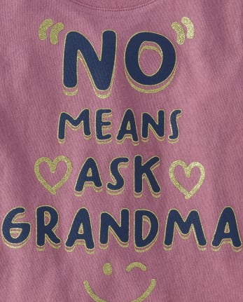 Baby And Toddler Girls Ask Grandma Graphic Tee