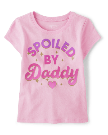 Baby And Toddler Girls Spoiled By Daddy Graphic Tee