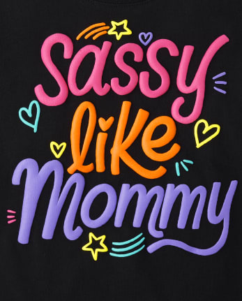 Baby And Toddler Girls Sassy Like Mommy Graphic Tee