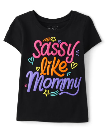 Baby And Toddler Girls Sassy Like Mommy Graphic Tee