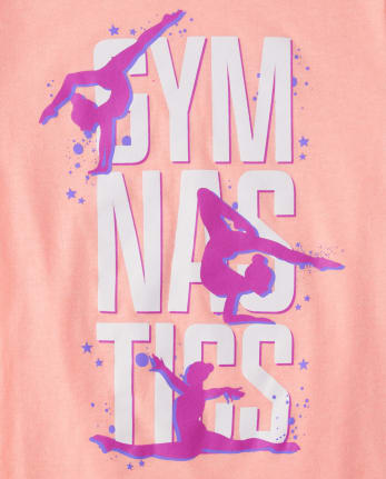 Camiseta con estampado de gimnasia de manga larga para ninas CORAL The Children s Place