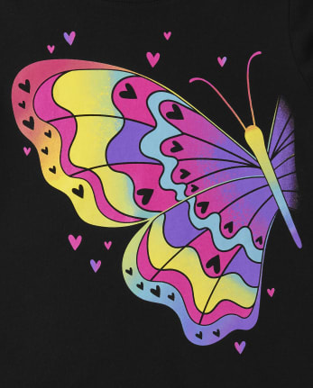 Girls Butterfly Graphic Tee