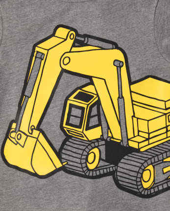 Baby And Toddler Boys Excavator Graphic Tee