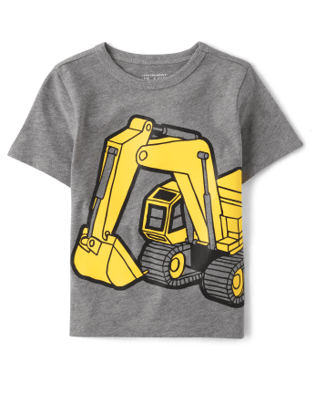 Baby And Toddler Boys Short Sleeve Excavator Graphic Tee | The Children ...