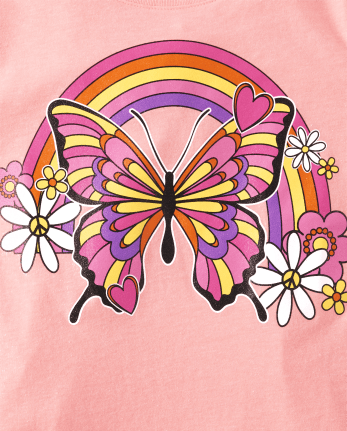 Girls Butterfly Graphic Tee