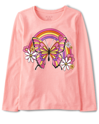Girls Butterfly Graphic Tee