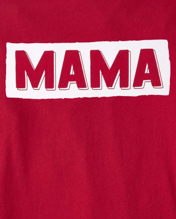 Womens Matching Family Valentine's Day Short Sleeve Mama Graphic Tee ...