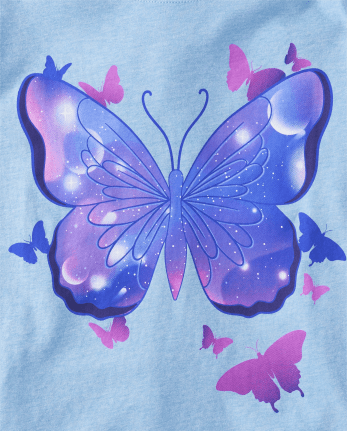 Girls Butterflies Graphic Tee