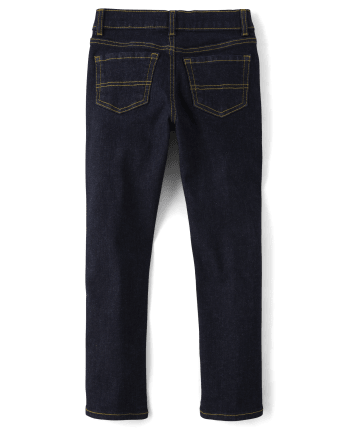Boys Stretch Straight Jeans | The Children's Place - DARK RINSE WASH