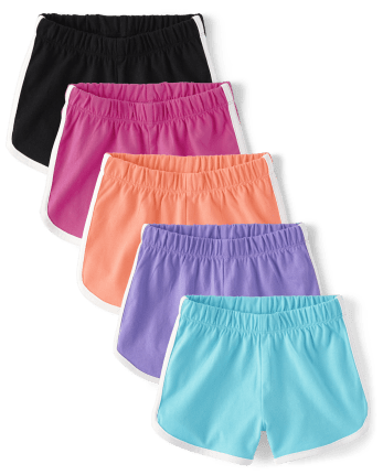 Toddler Girls Dolphin Shorts 5-Pack