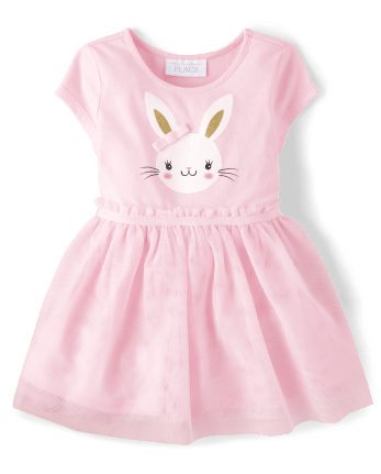 Robe tutu en maille lapin pour petites filles