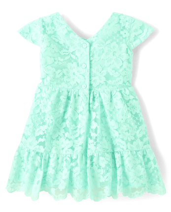 Toddler Girls Mommy And Me Lace Ruffle Dress