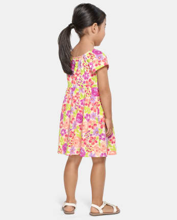 Baby And Toddler Girls Floral Flutter Dress