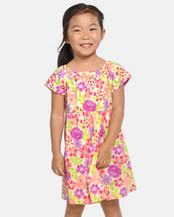 Baby And Toddler Girls Floral Flutter Dress