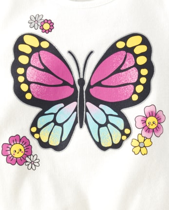 Baby And Toddler Girls Butterfly Tie-Front Tank Top