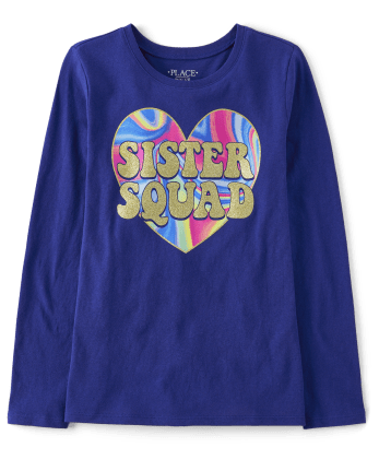 Girls Sister Squad Graphic Tee
