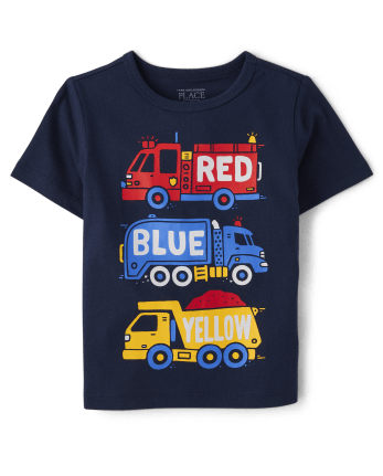 Baby And Toddler Boys Truck Colors Graphic Tee