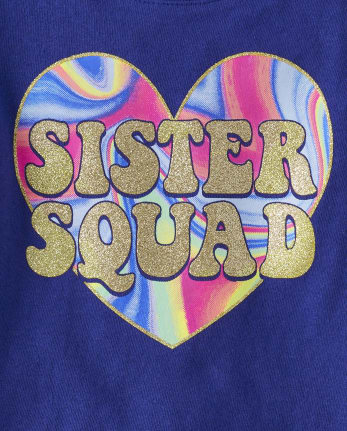 Camiseta con gráfico Sister Squad para bebés y niñas pequeñas