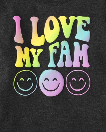 Baby And Toddler Girls Love My Fam Graphic Tee