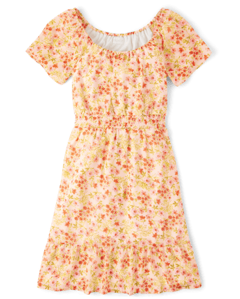 Womens Mommy And Me Floral Georgette Tiered Dress