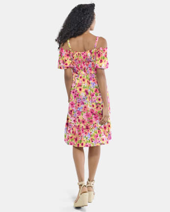 Womens Mommy And Me Floral Ruffle Dress