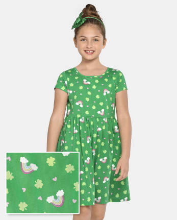 Vestido diario para niñas del día de San Patricio